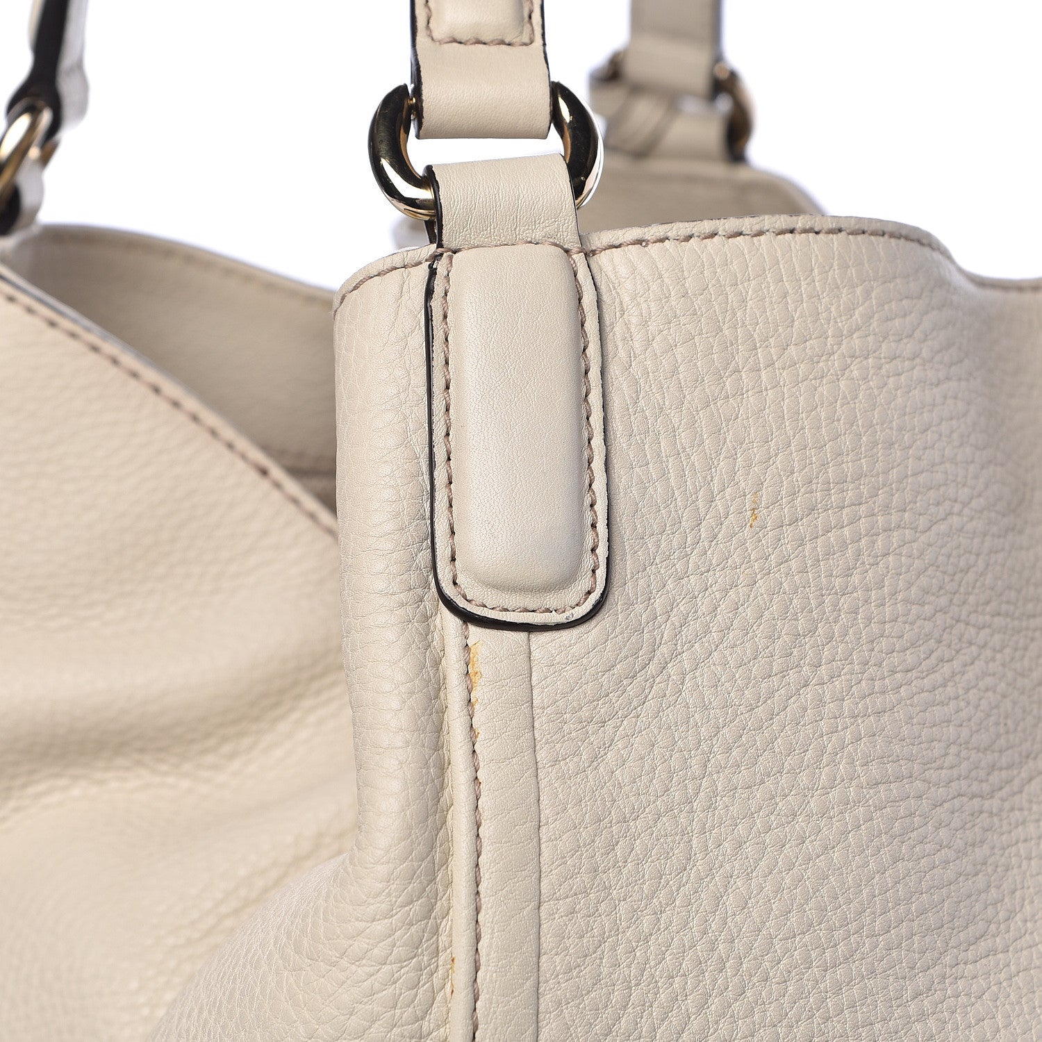 Gucci Pebbled Calfskin Medium Soho Shoulder Bag Off White 14 of 15