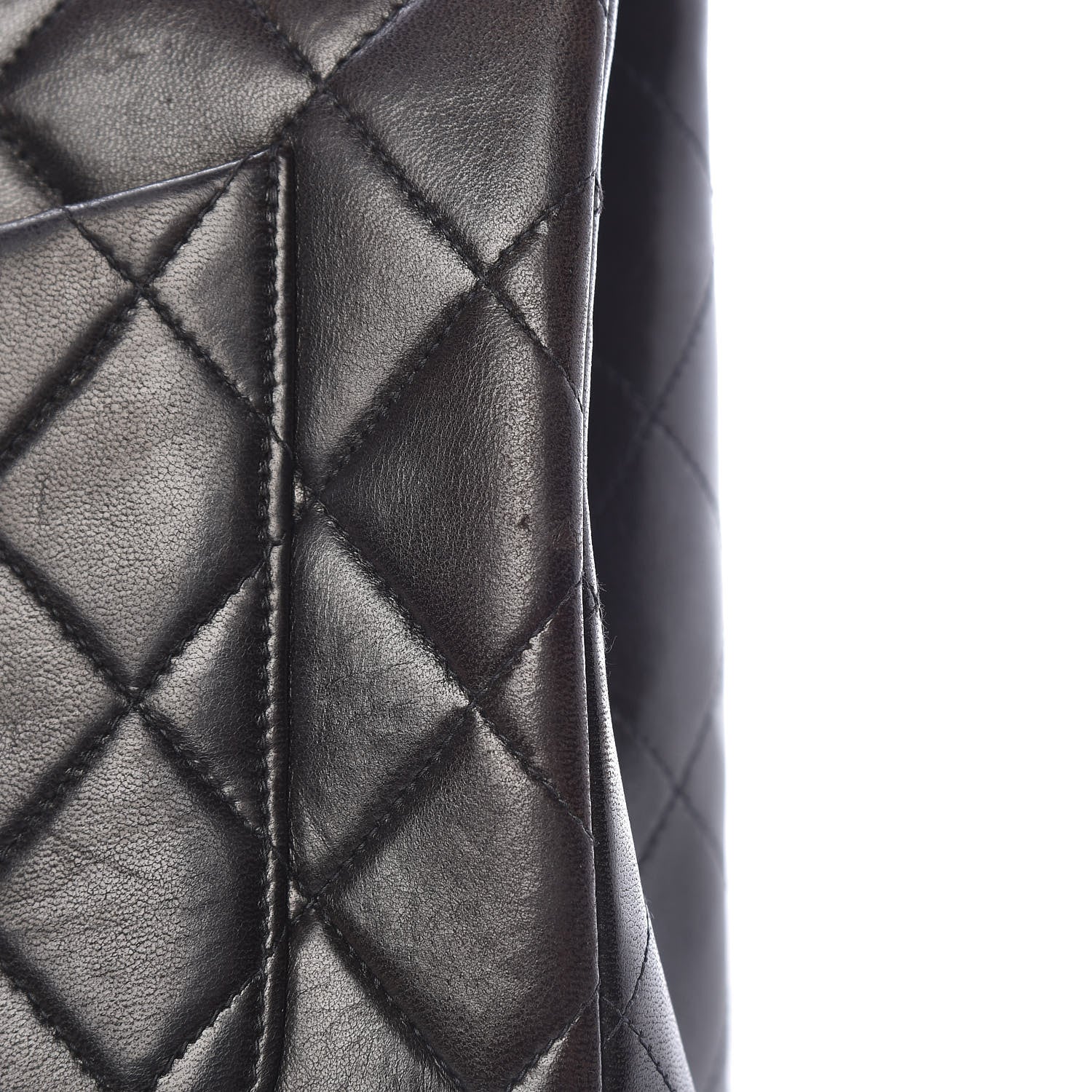 Chanel Lambskin Quilted Jumbo Single Flap Black 17 of 20