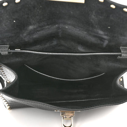 Valentino Garavani Pebbled Calfskin Medium Rockstud Flip Lock Crossbody Bag Black 9 of 9