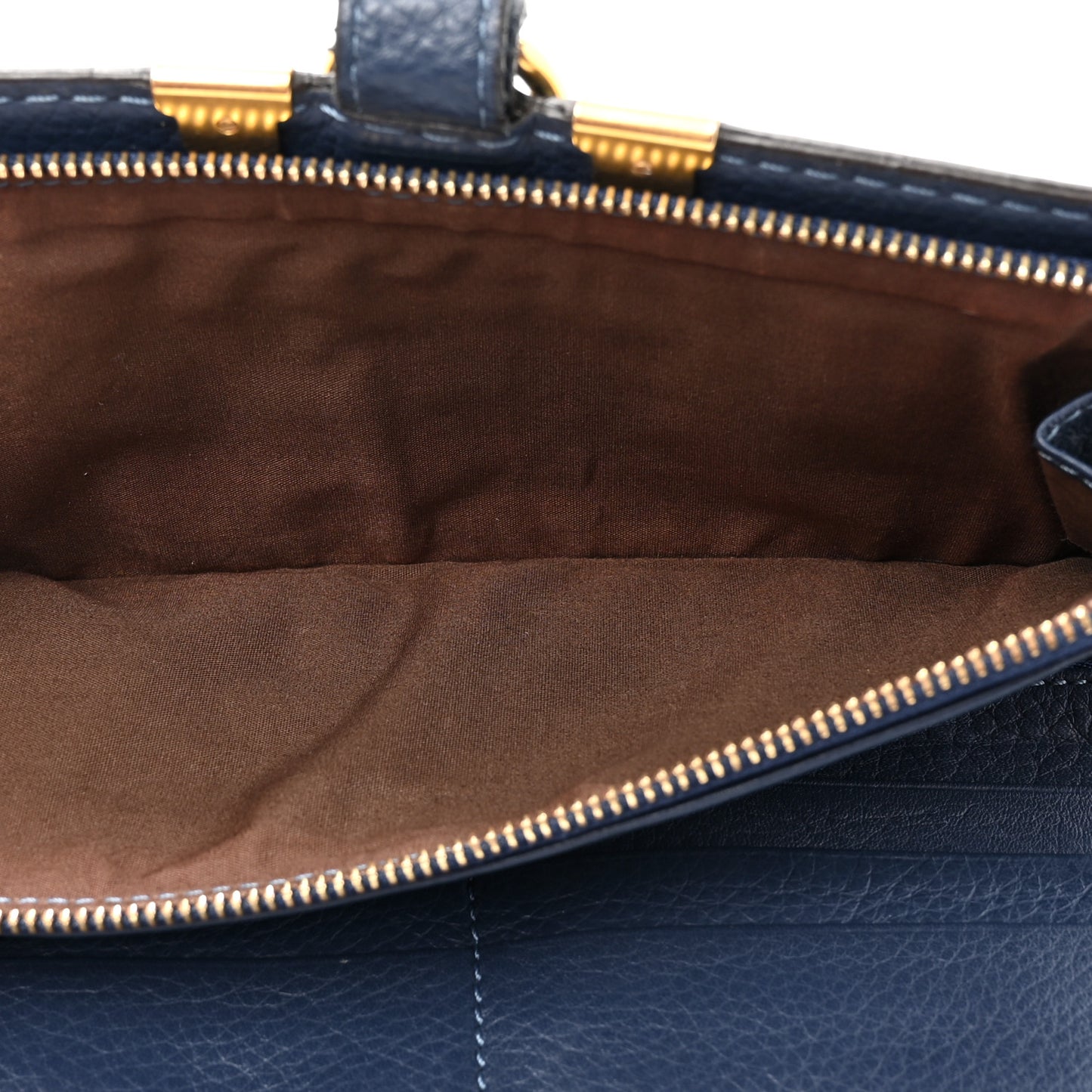 Grained Calfskin Marcie Long Zip Around Wallet Dark Blue