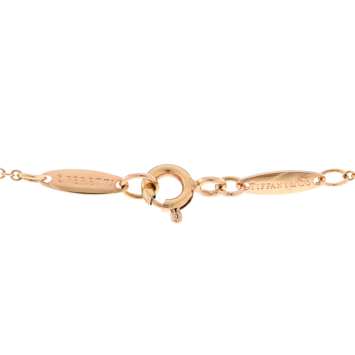 18K Rose Gold 12mm Elsa Peretti Bean Pendant Necklace