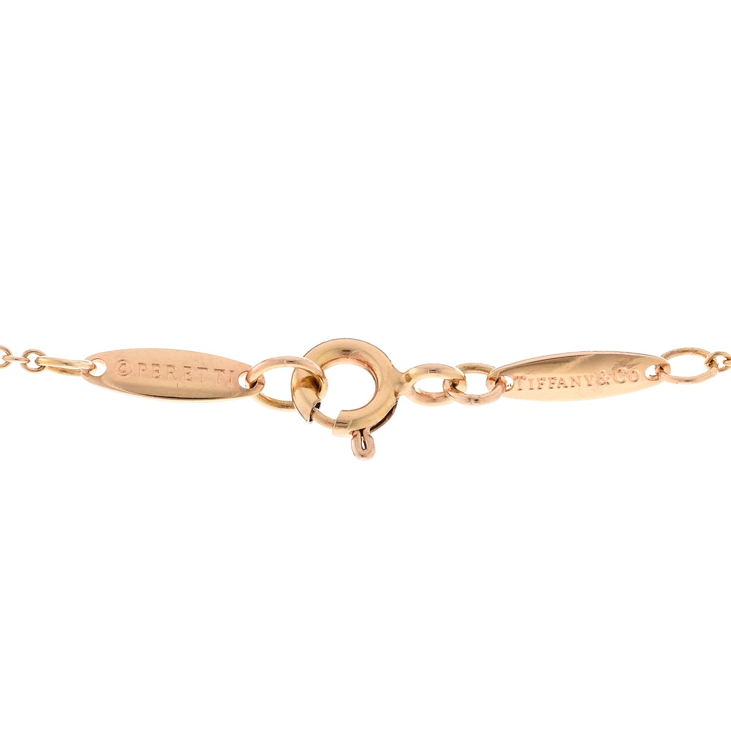 Tiffany 18K Rose Gold 12mm Elsa Peretti Bean Pendant Necklace 4 of 5