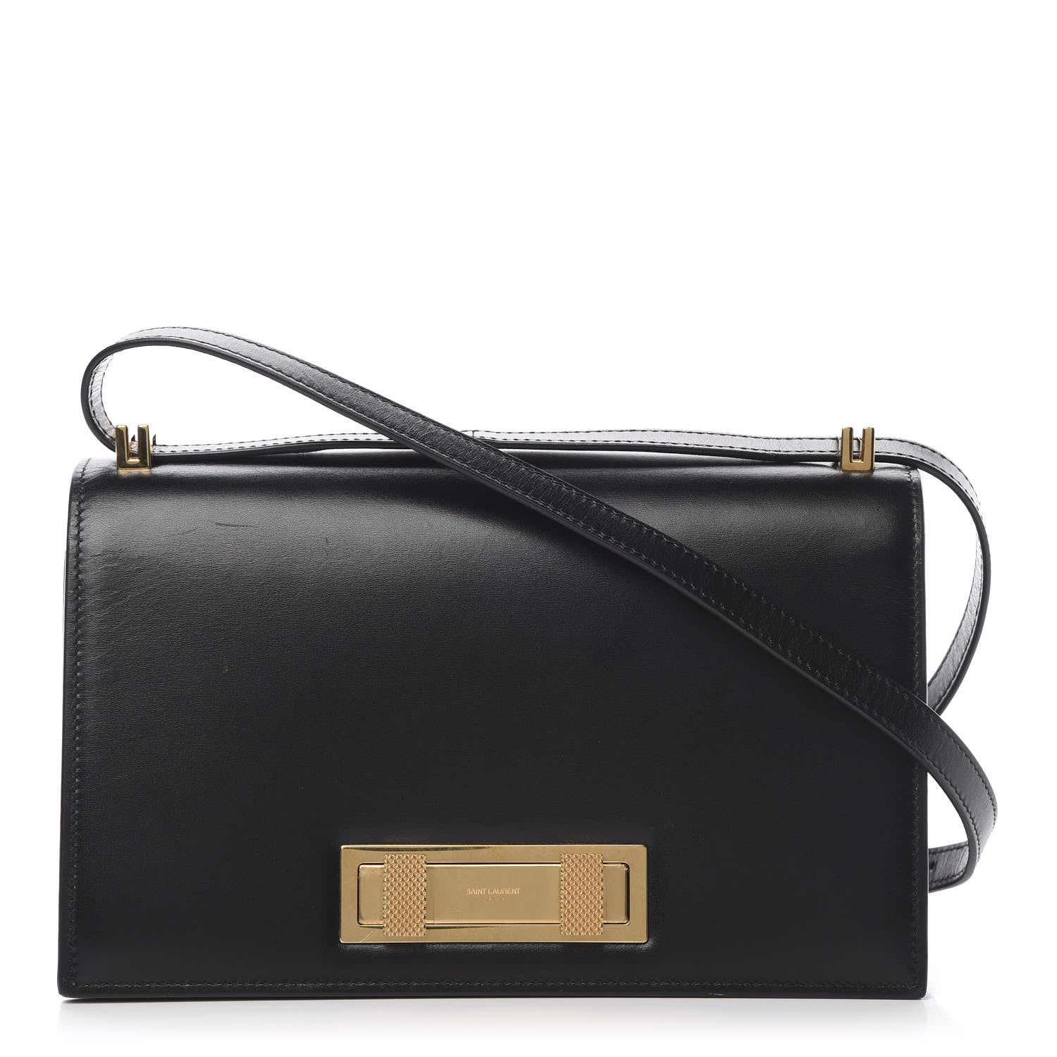 Saint Laurent Smooth Calfskin Medium Domino Shoulder Bag Black 1 of 13
