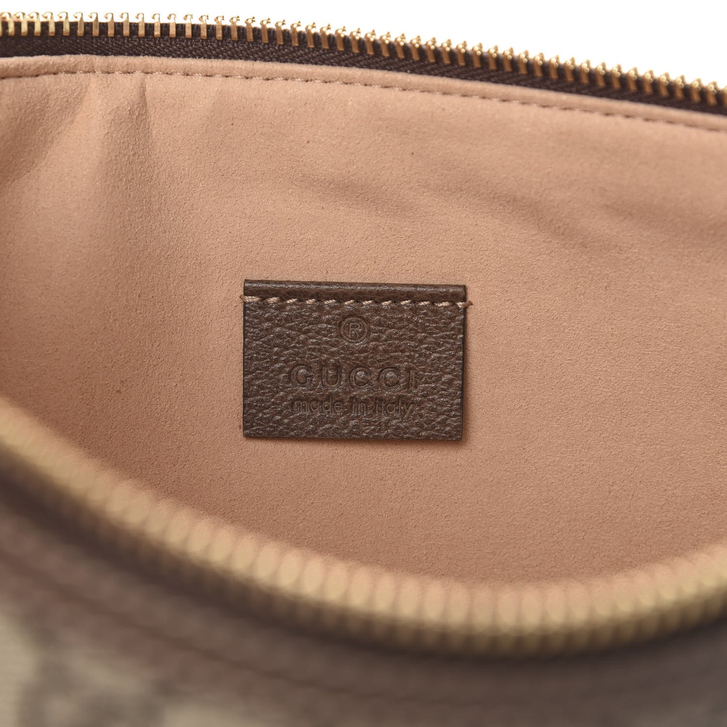 GG Supreme Monogram Large Ophidia Pouch Clutch Brown