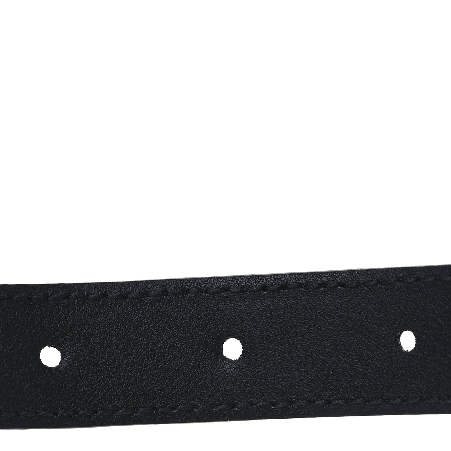 Calfskin Crystal Logo Thin Belt 95 38 Black