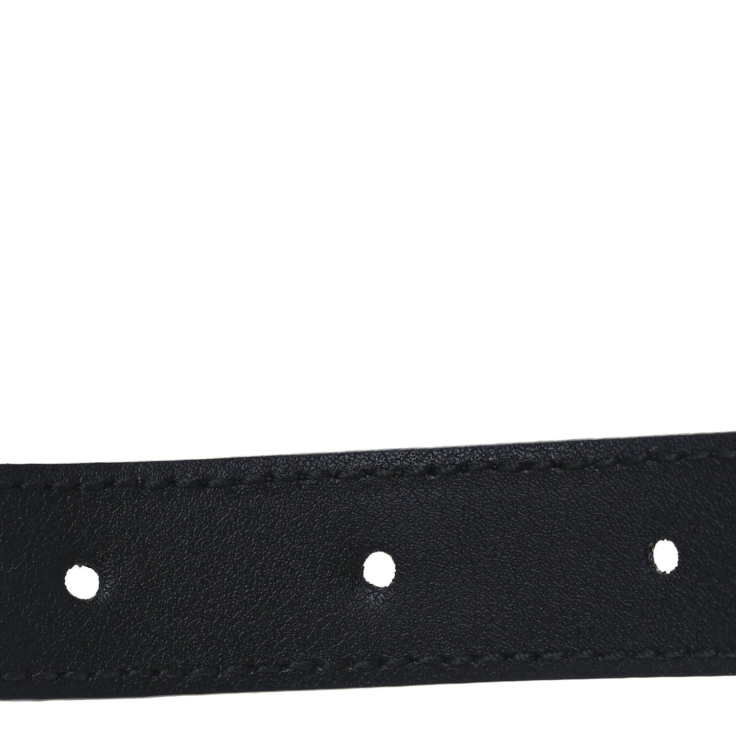 Gucci Calfskin Crystal Logo Thin Belt 95 38 Black 4 of 5