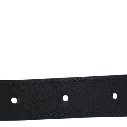 Gucci Calfskin Crystal Logo Thin Belt 95 38 Black 4 of 5