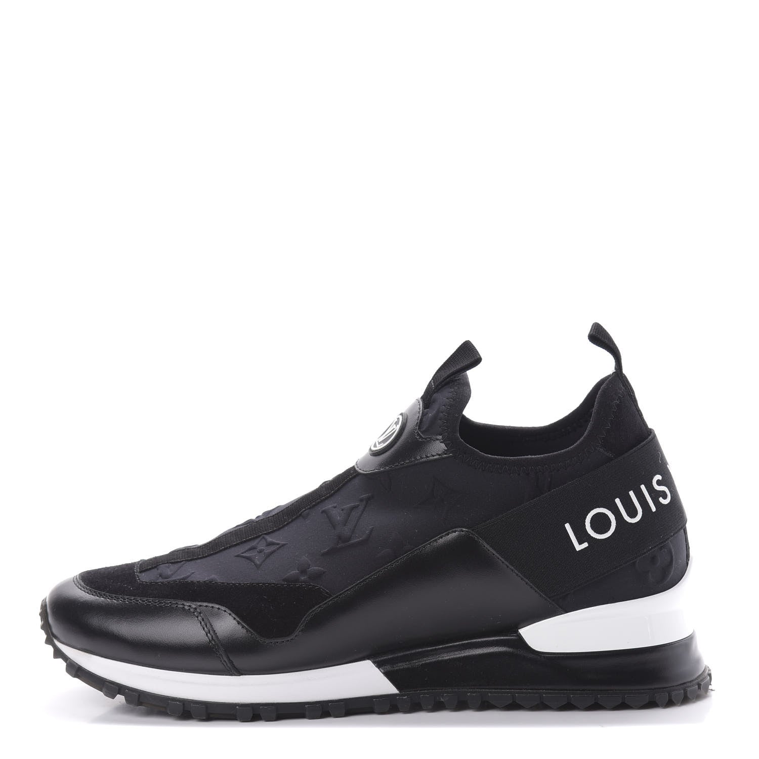 Louis Vuitton Technical Fabric Calfskin Run Away Sneakers 38 Black 1 of 9