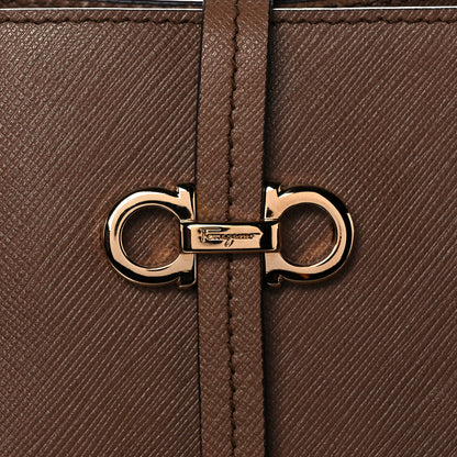 Salvatore Ferragamo Printed Calfskin Briana Tote Tabac 7 of 11