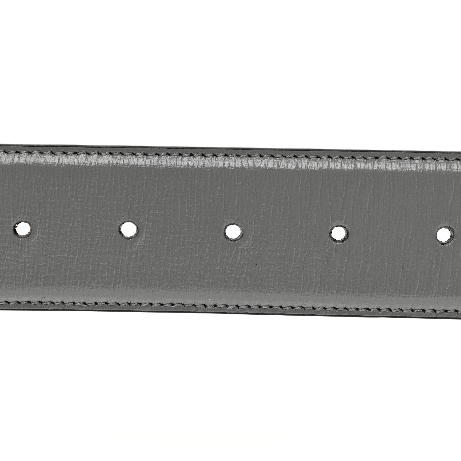 Gucci Azalea Calfskin Enamel Monochrome Double G 40mm Belt 100 40 Deep Grey 4 of 5