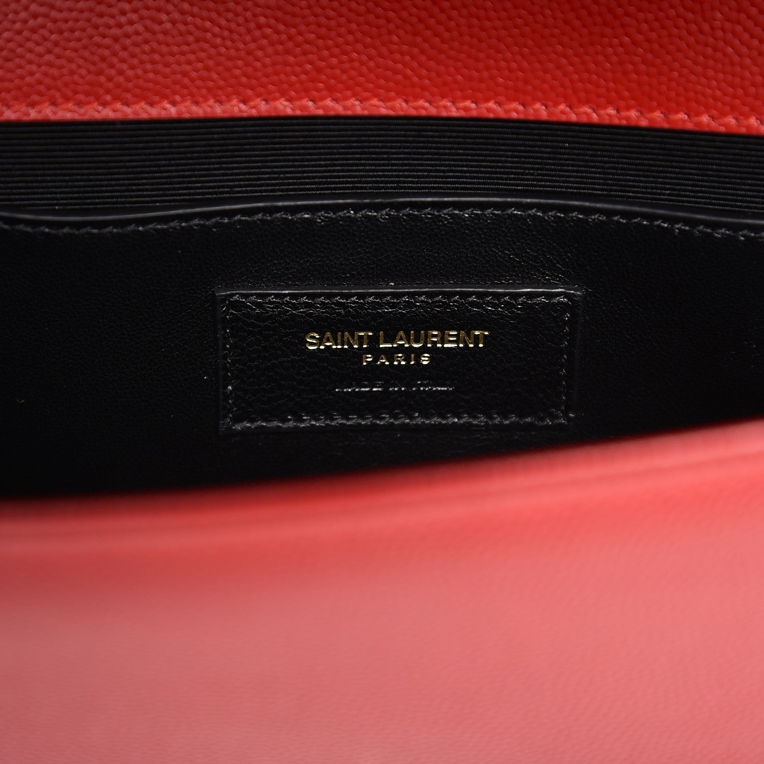 Saint Laurent Grain De Poudre Classic Monogram Clutch Red 7 of 7