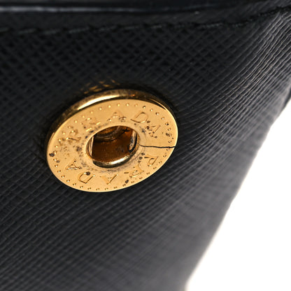 Prada Saffiano Lux Colorblock Medium Galleria Double Zip Tote Black Talco 12 of 12