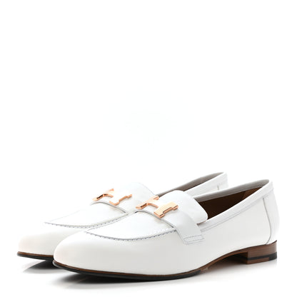 Hermes Calfskin Womens Paris Loafers 39 White 3 of 8