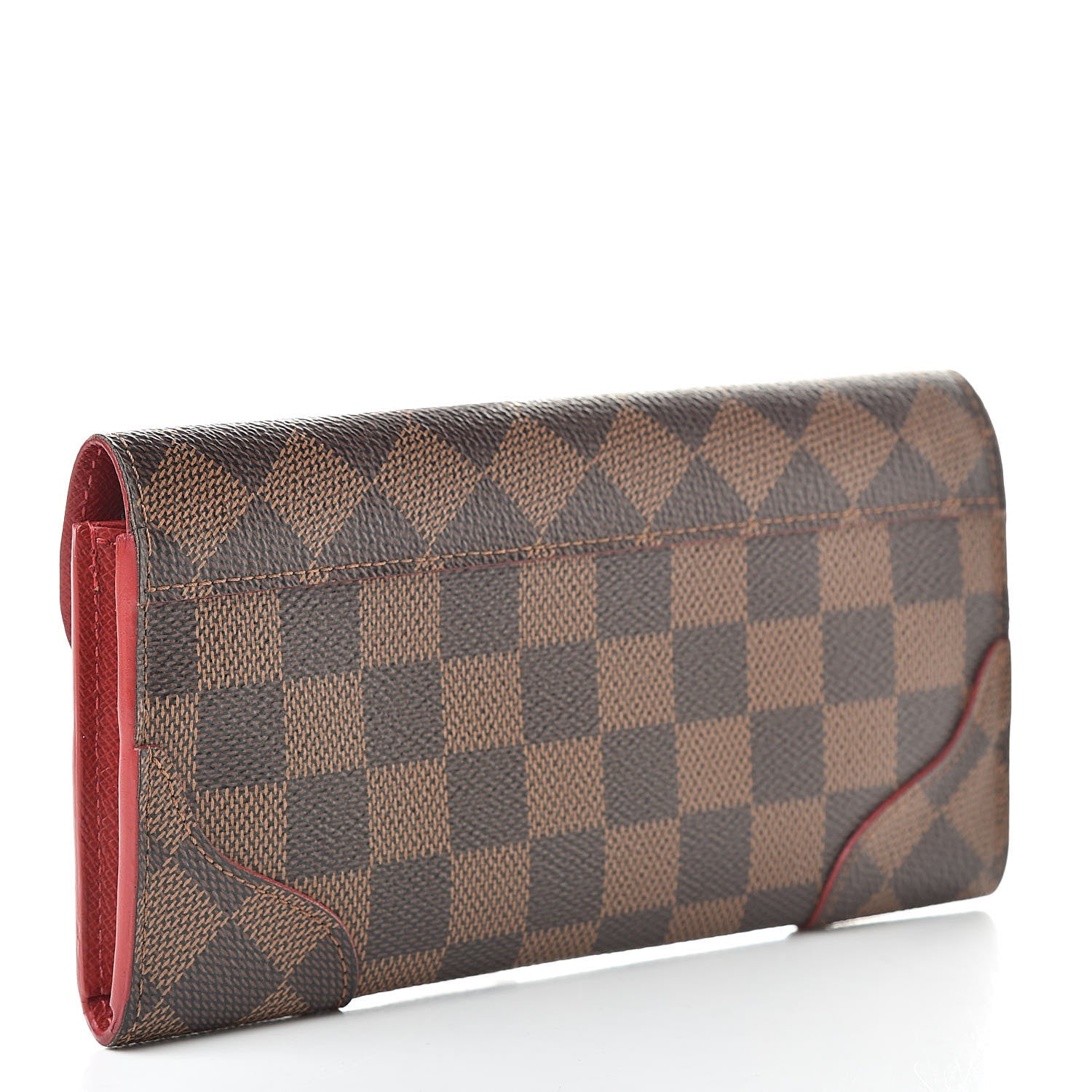 Louis Vuitton Damier Ebene Caissa Wallet Cherry 3 of 12