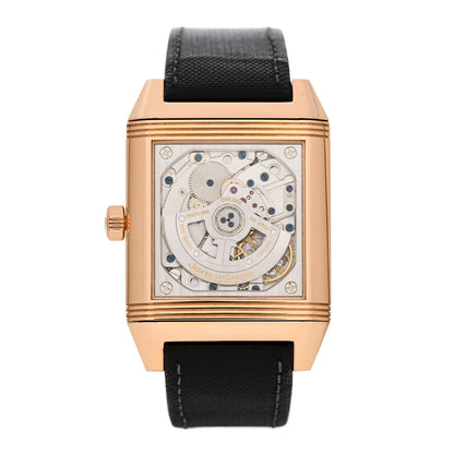 Jaeger-LeCoultre 18K Rose Gold Fabric 35mm Reverso Squadra Hometime Automatic Watch Q7002420 2 of 6