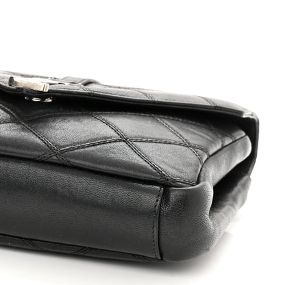 Saint Laurent Calfskin Matelasse Diamond Quilted Monogram Medium College Bag Black 12 of 19