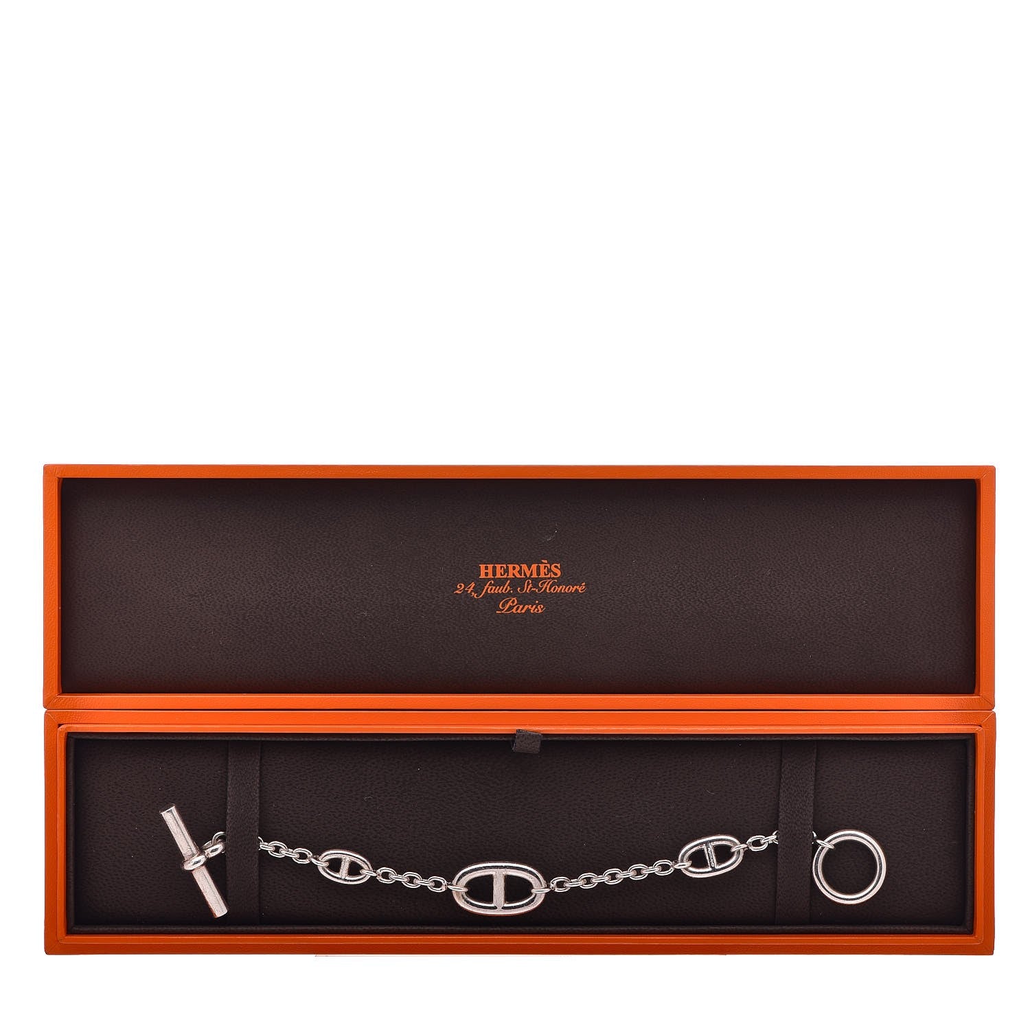 Hermes Sterling Silver Farandole Bracelet LG 5 of 17