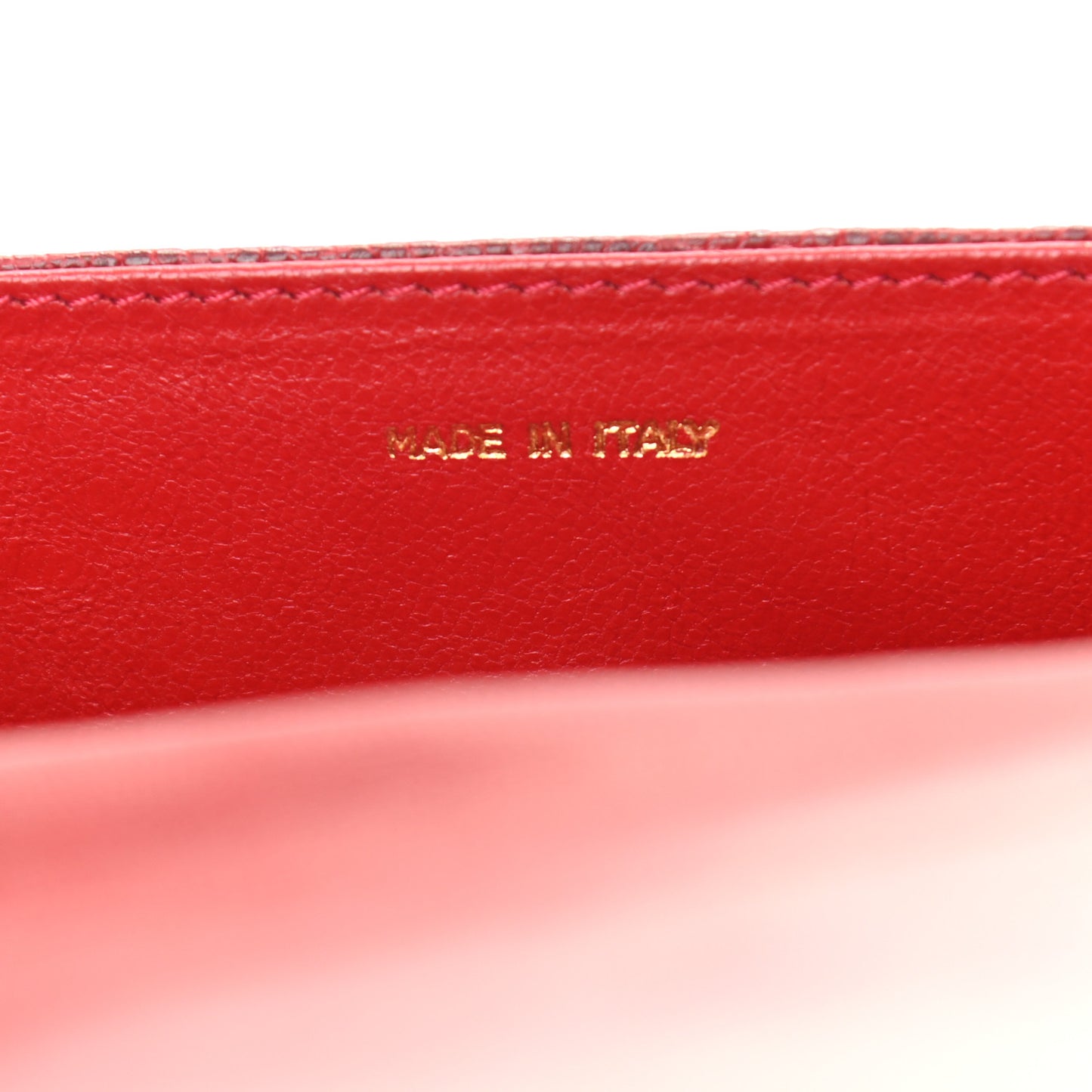 Lizard CC Mini Flap Bag Red