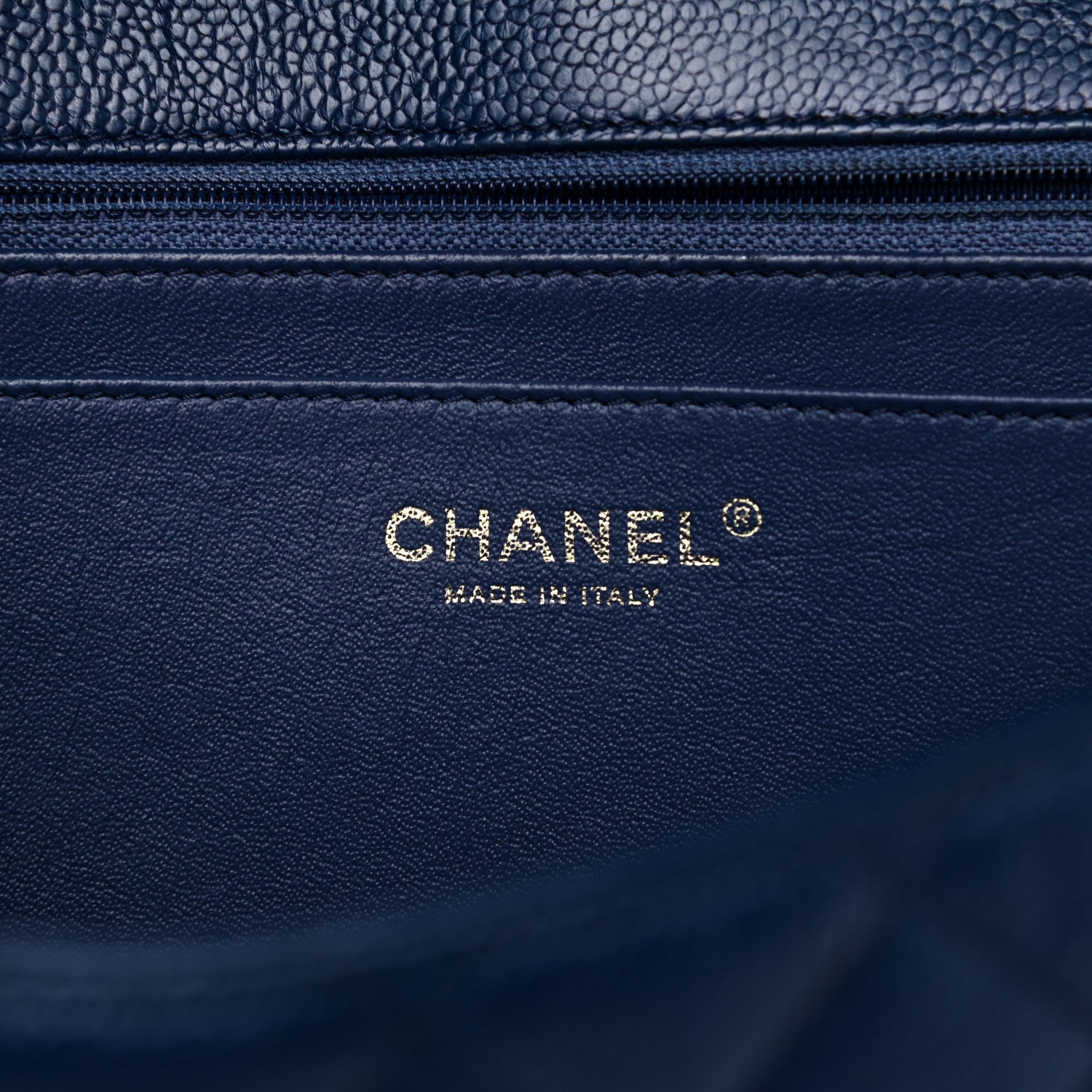 Chanel Crumpled Grained Calfskin Quilted Large Two Tone Flap Bag Blue 6 of 10