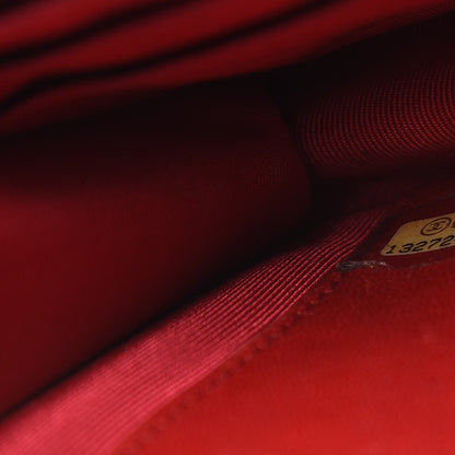 Chanel Patent Quilted Wallet On Chain WOC Red 8 of 19