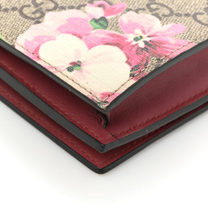 Gucci GG Supreme Monogram Blooms Chain Wallet Beige Multicolor Dry Rose 16 of 19