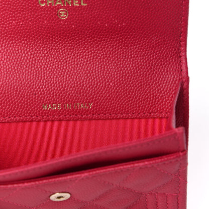 Chanel Caviar Quilted Boy Flap Card Holder Fuchsia 7 of 8