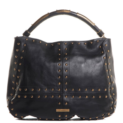 Burberry Leather Studded Medium Sampson Hobo Black 1 of 8