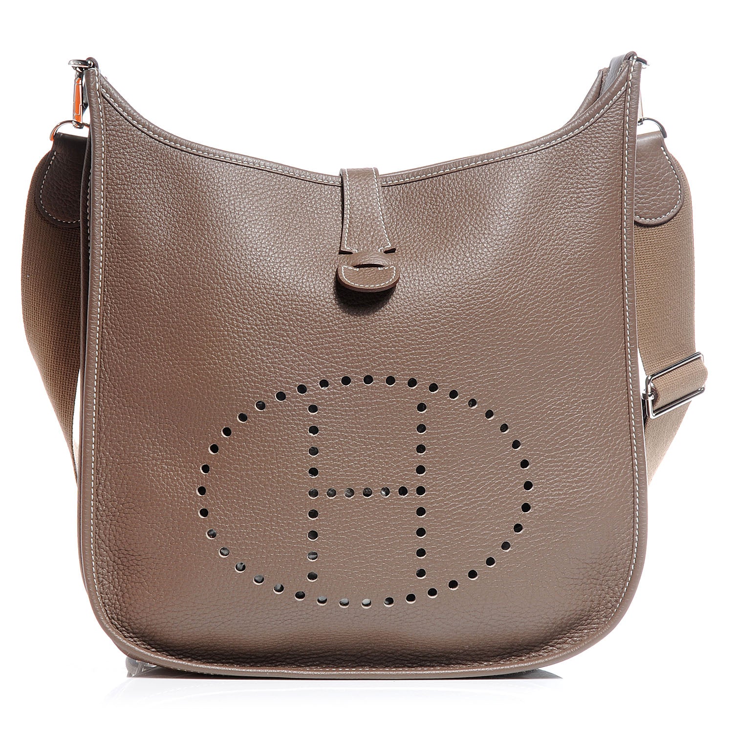 Hermes Taurillon Clemence Evelyne III GM Etoupe 1 of 9