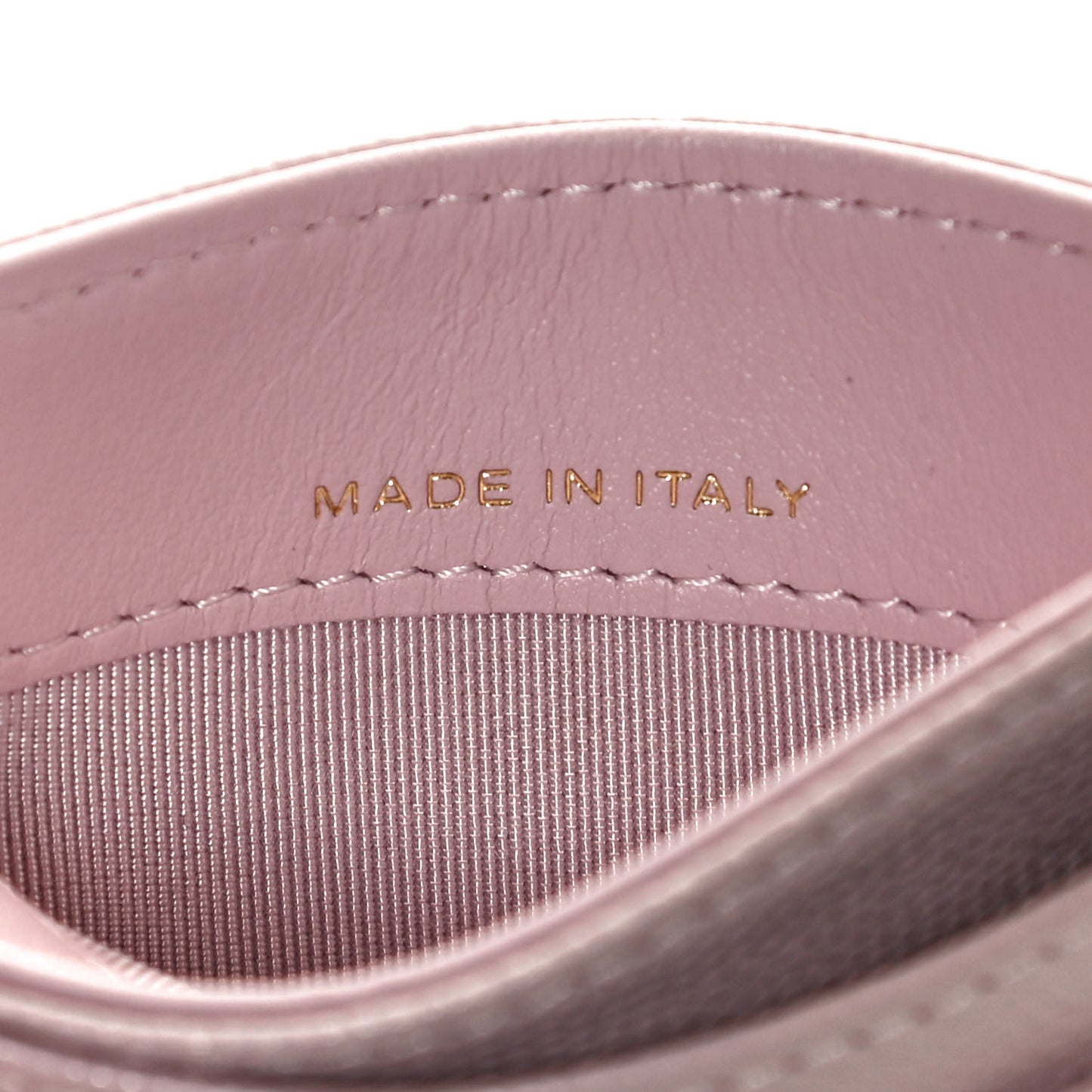 Caviar Quilted Card Holder Light Pink