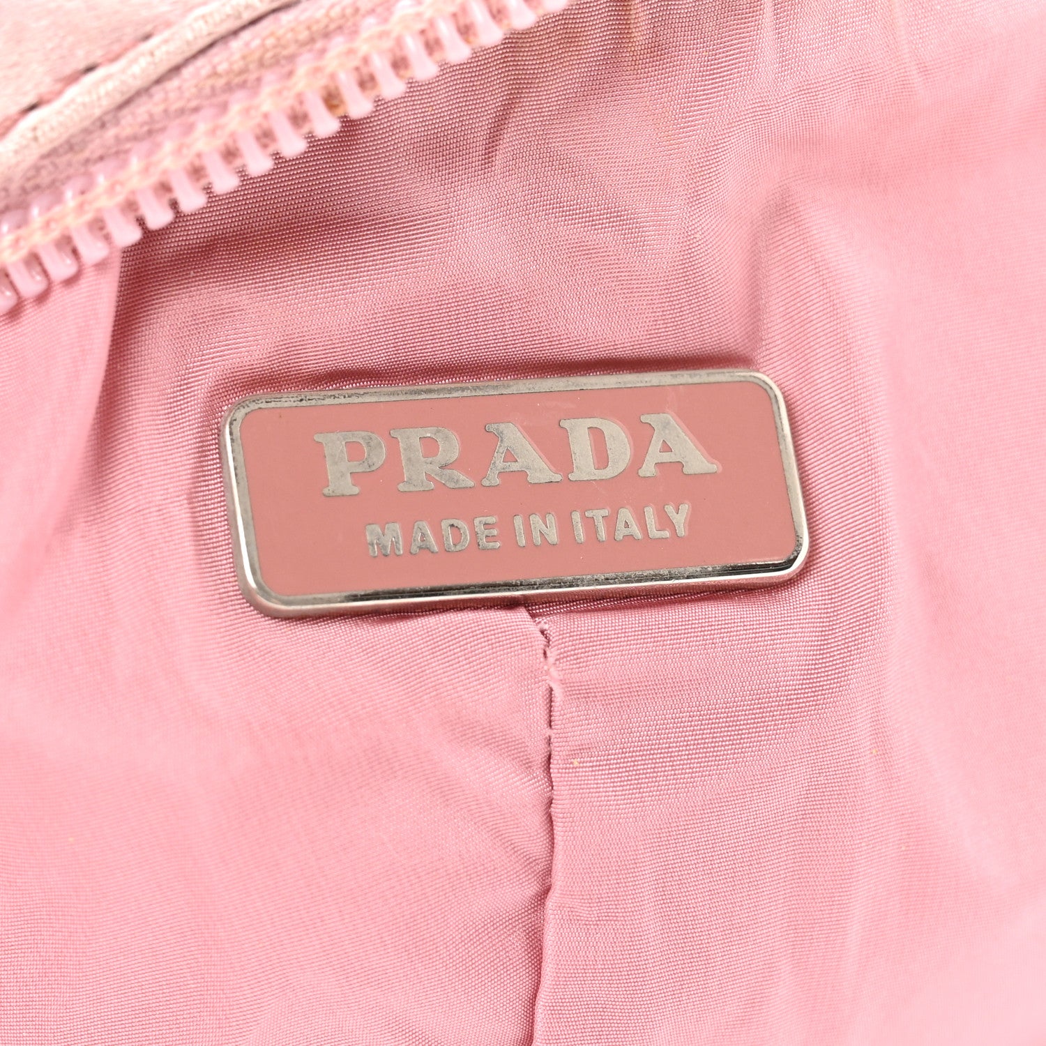 Prada Satin Saffiano Hobo Bag Pink 5 of 9
