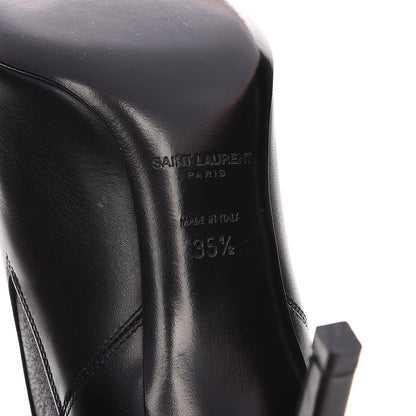 Saint Laurent Calfskin Classic Paris Ela 80 Ankle Boots 35.5 Black 7 of 10