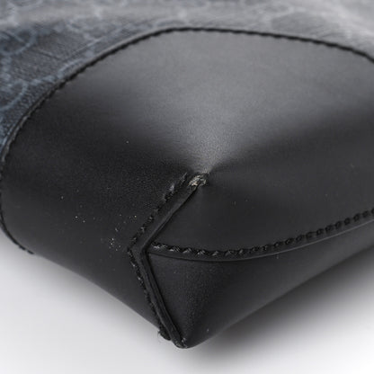 Gucci Soft GG Supreme Monogram Appia Calfskin Web East West Messenger Bag Black Grey 9 of 9