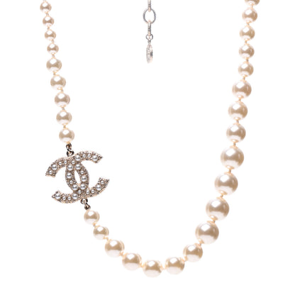Chanel Graduated Pearl CC Short Necklace Gold 1 of 6