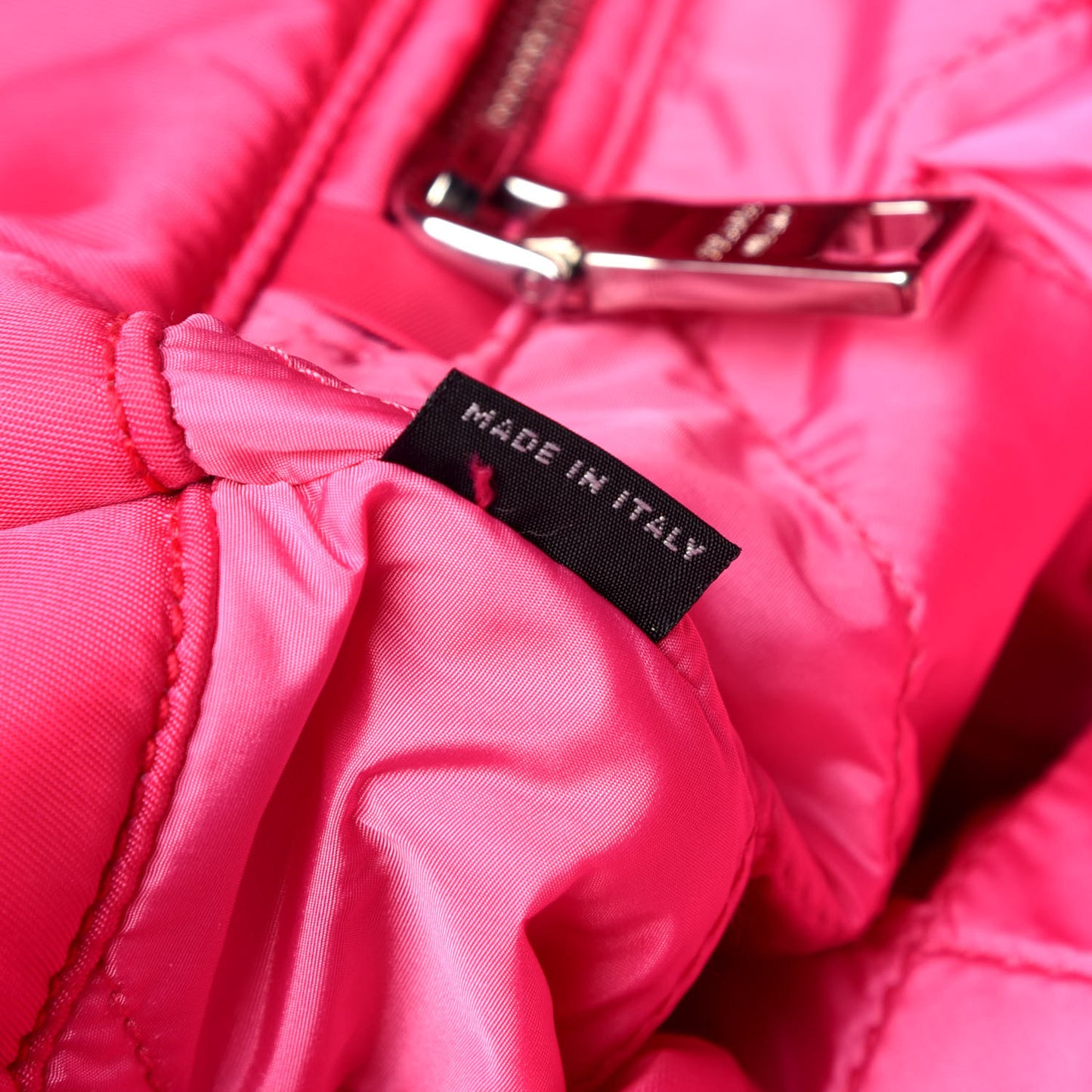 Tessuto Nylon Bomber Tote Fuxia