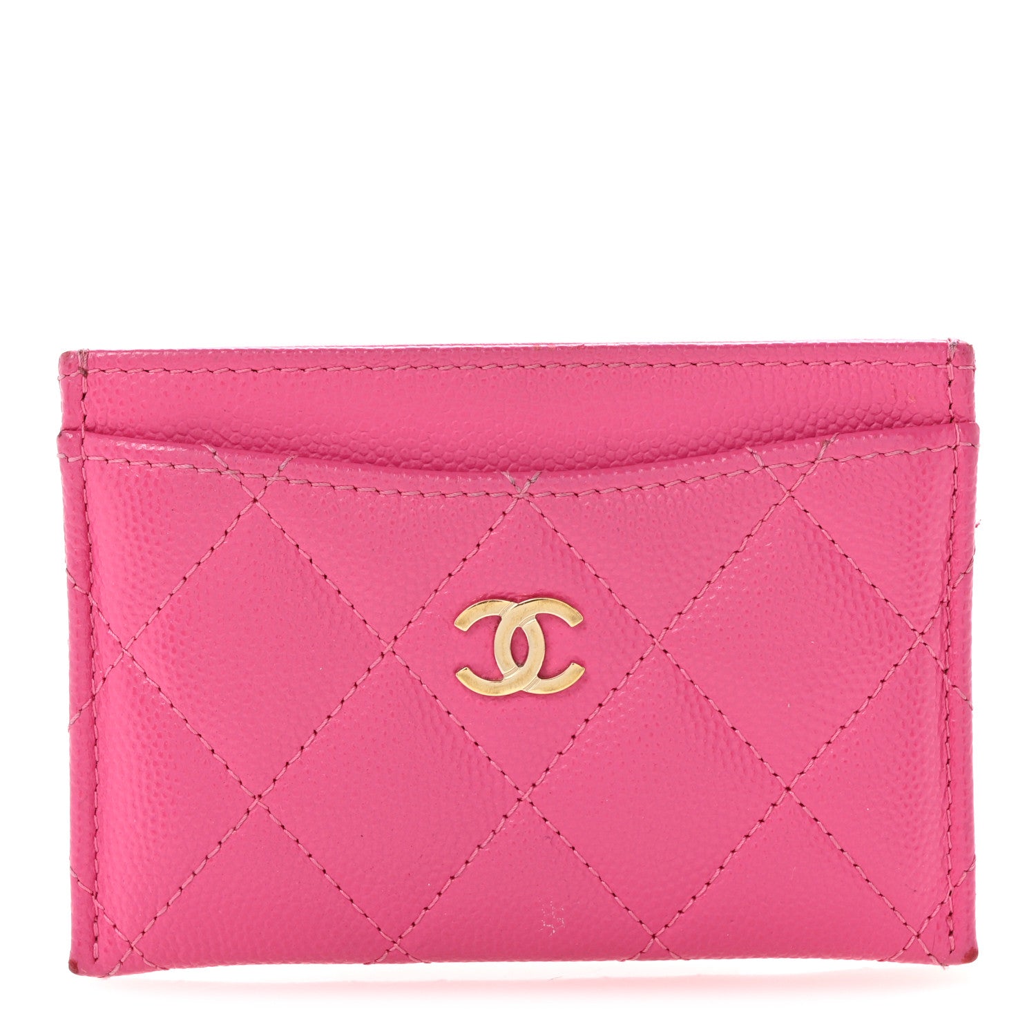 Chanel Caviar Quilted Card Holder Fuchsia 1 of 11