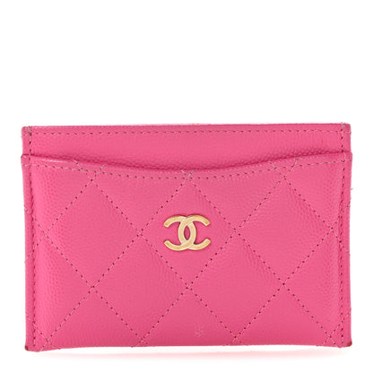 Chanel Caviar Quilted Card Holder Fuchsia 1 of 11