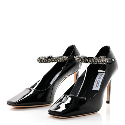 Jimmy Choo Patent Crystal Malva 85 Pumps 37 Black 3 of 7