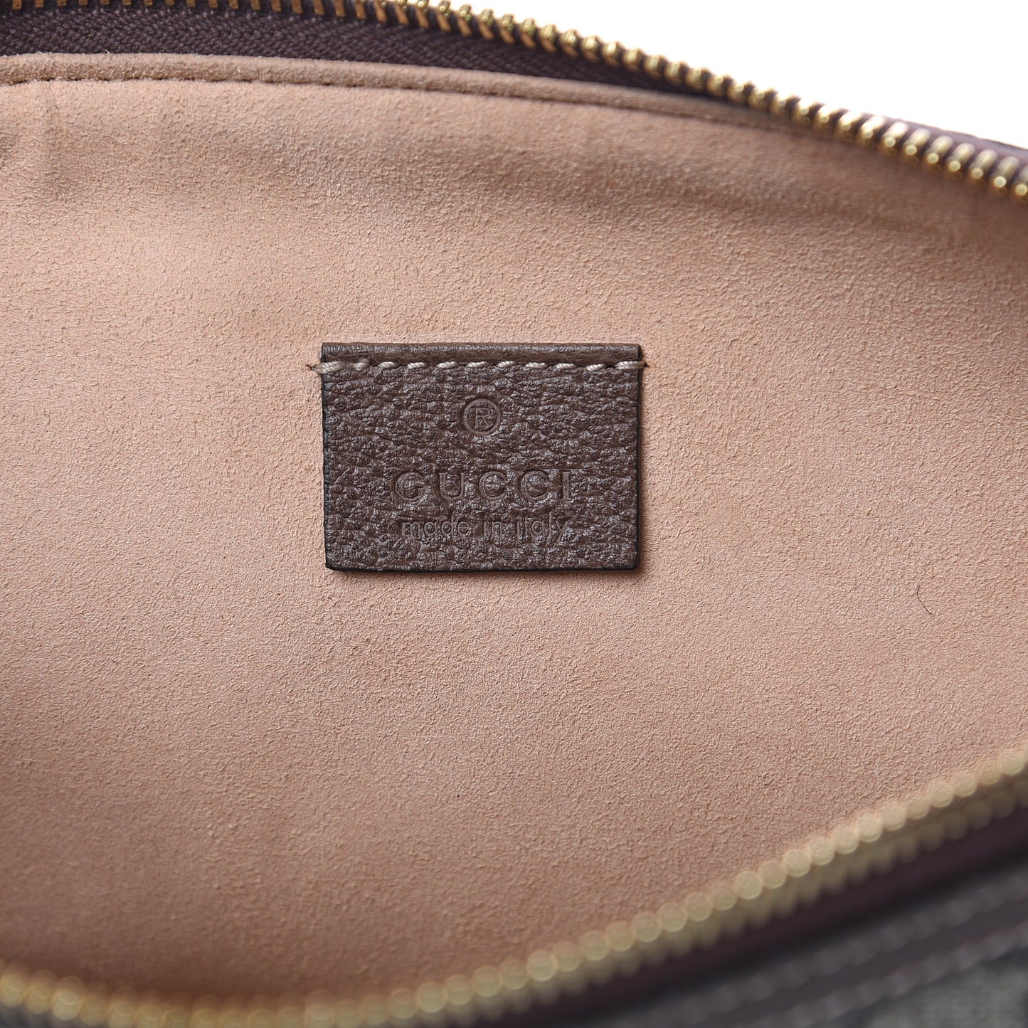 GG Supreme Monogram Large Ophidia Pouch Clutch Brown