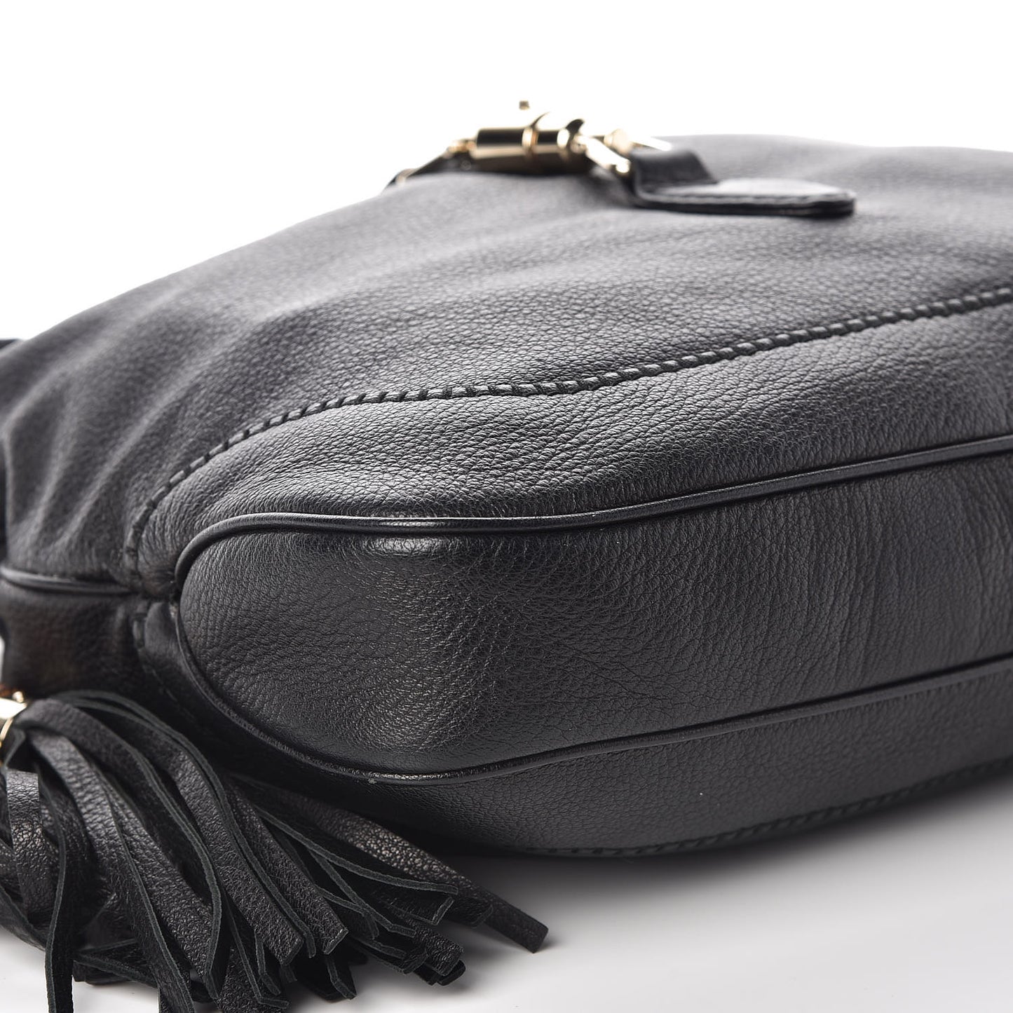 Pebbled Calfskin Medium New Jackie Shoulder Bag Black