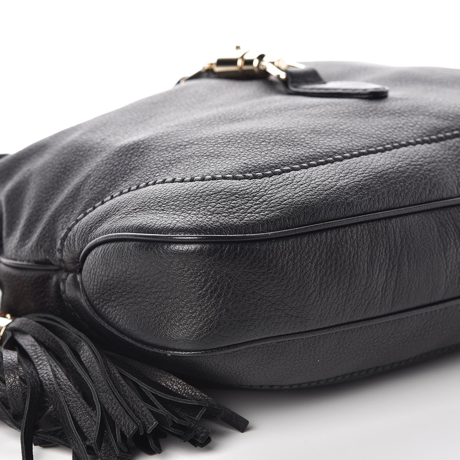 Gucci Pebbled Calfskin Medium New Jackie Shoulder Bag Black 6 of 10