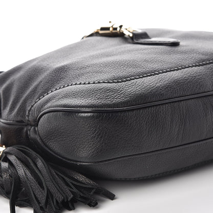 Gucci Pebbled Calfskin Medium New Jackie Shoulder Bag Black 6 of 10