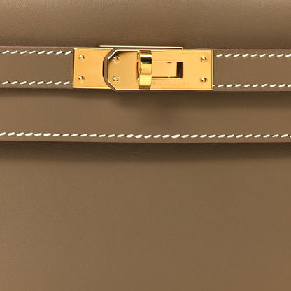 Hermes Swift Kelly Pochette Clutch Etoupe 7 of 10