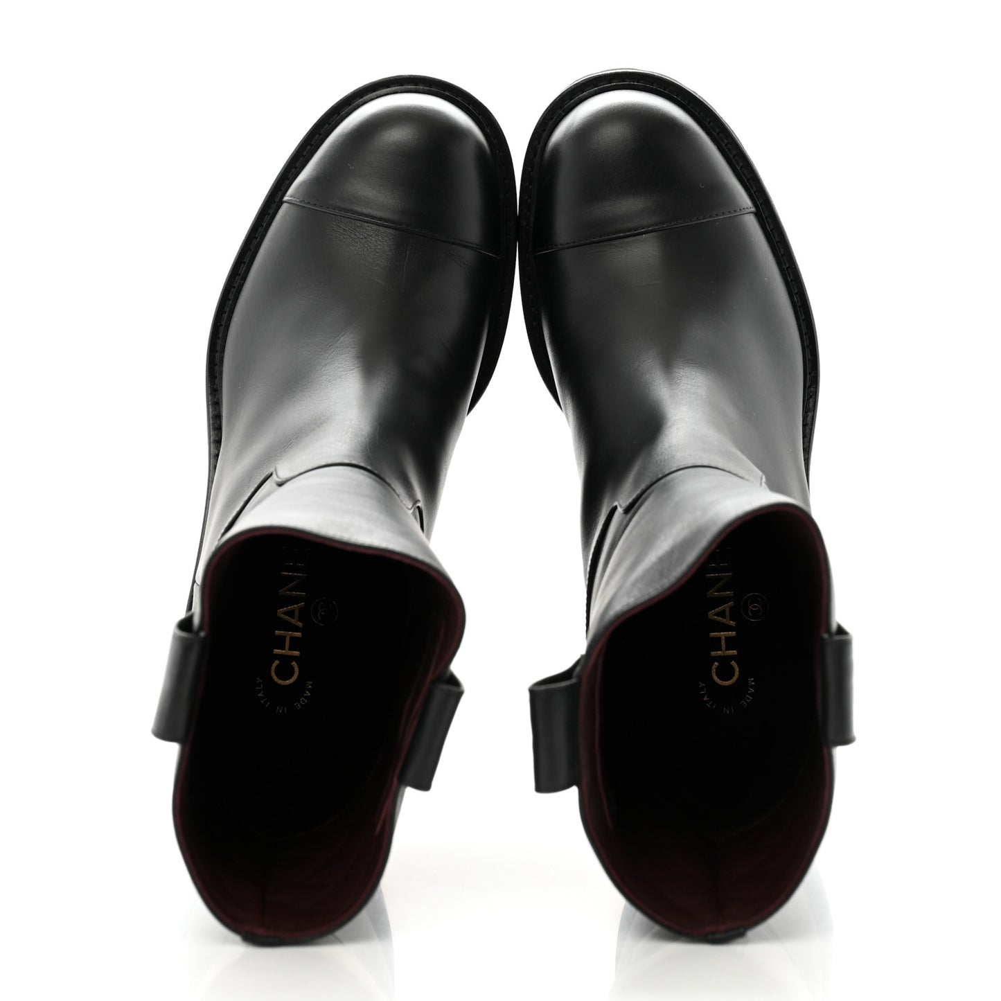 Calfskin CC Ankle Boots 38 Black