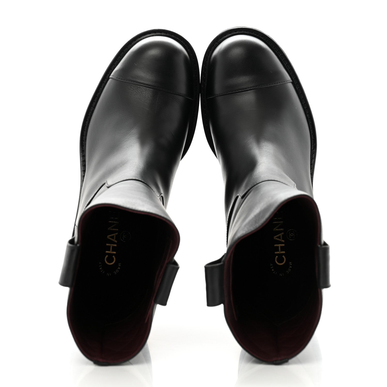 Chanel Calfskin CC Ankle Boots 38 Black 2 of 10