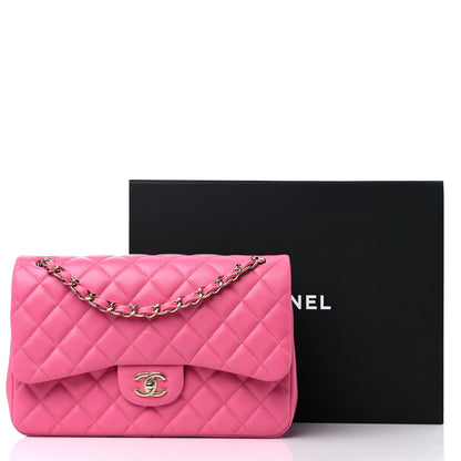 Chanel Caviar Quilted Jumbo Double Flap Pink 10 of 10