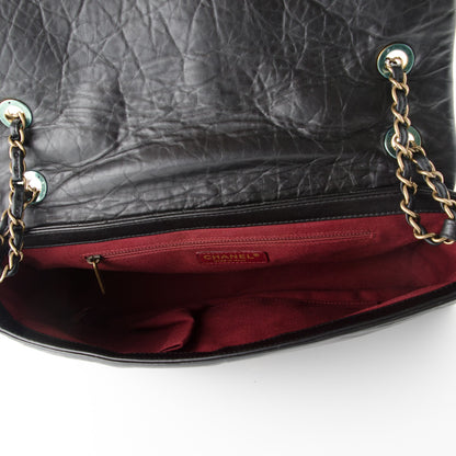 Chanel Aged Calfskin Quilted Medium Pondichery Flap Black 5 of 7