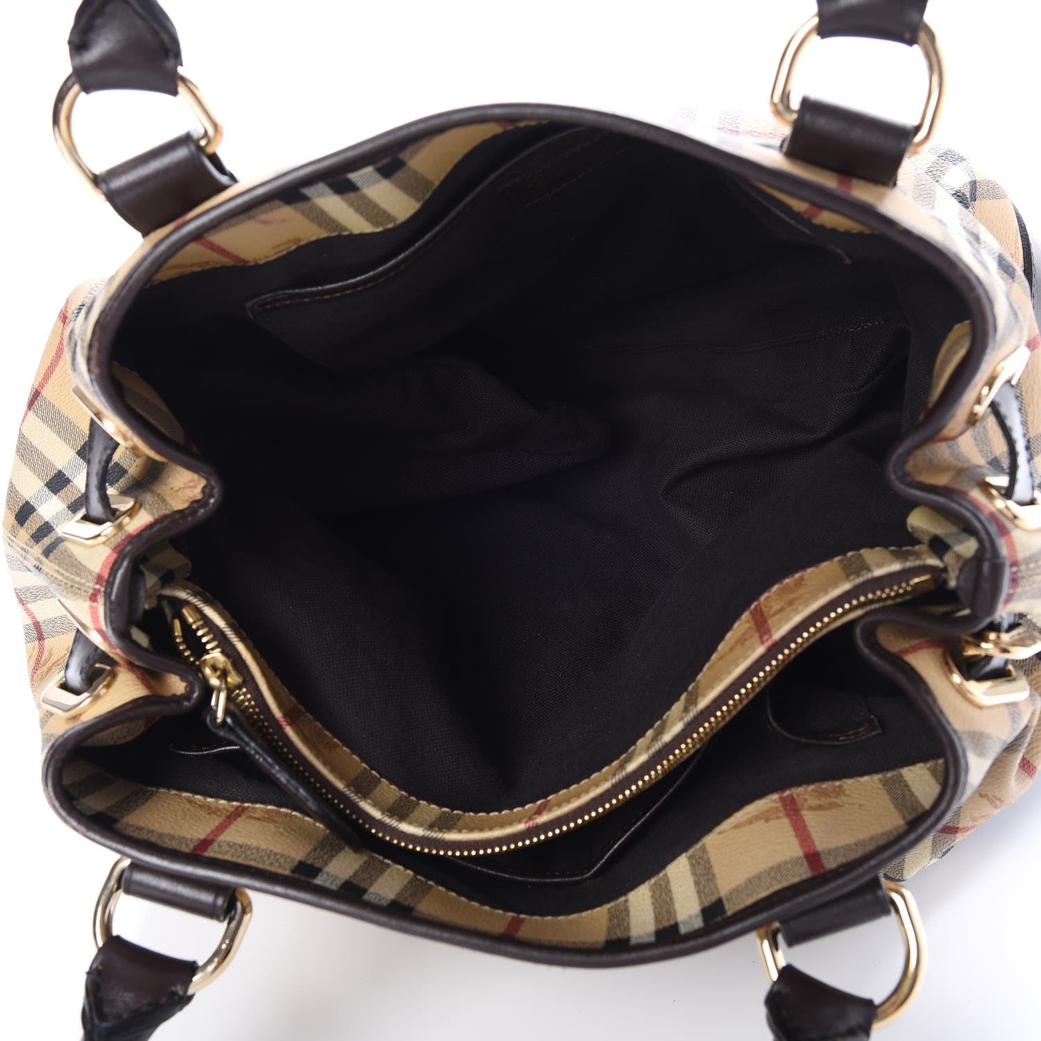 Burberry Haymarket Check Large Tote Chocolate 5 of 6