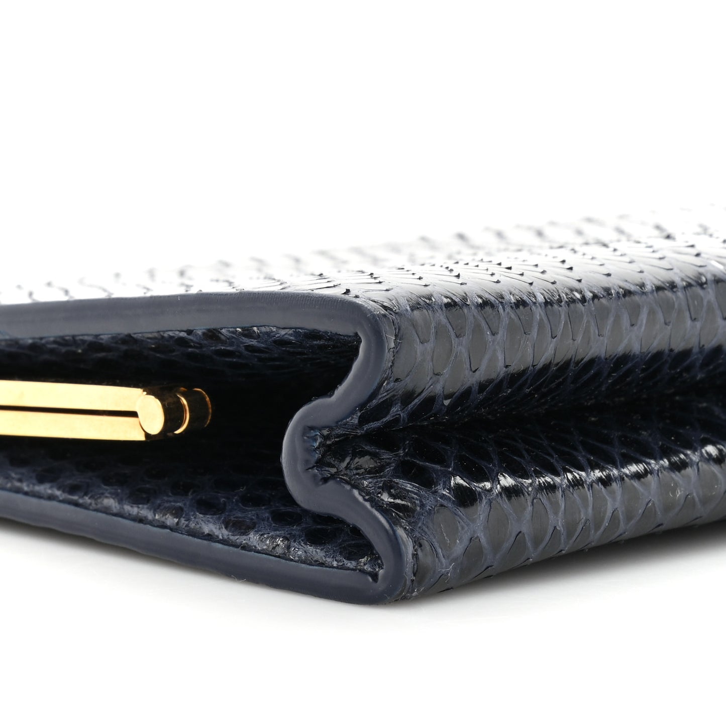 Snakeskin Midnight Clutch Black