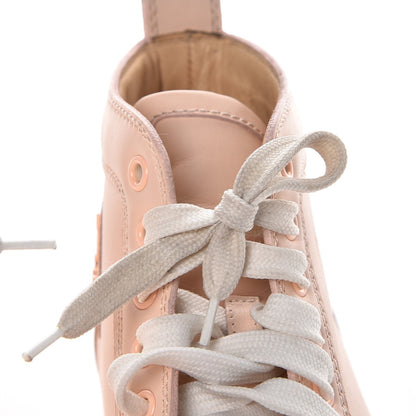 Christian Louboutin Patent Calfskin Lou Spikes Flat Sneakers 38 Poudre 12 of 28