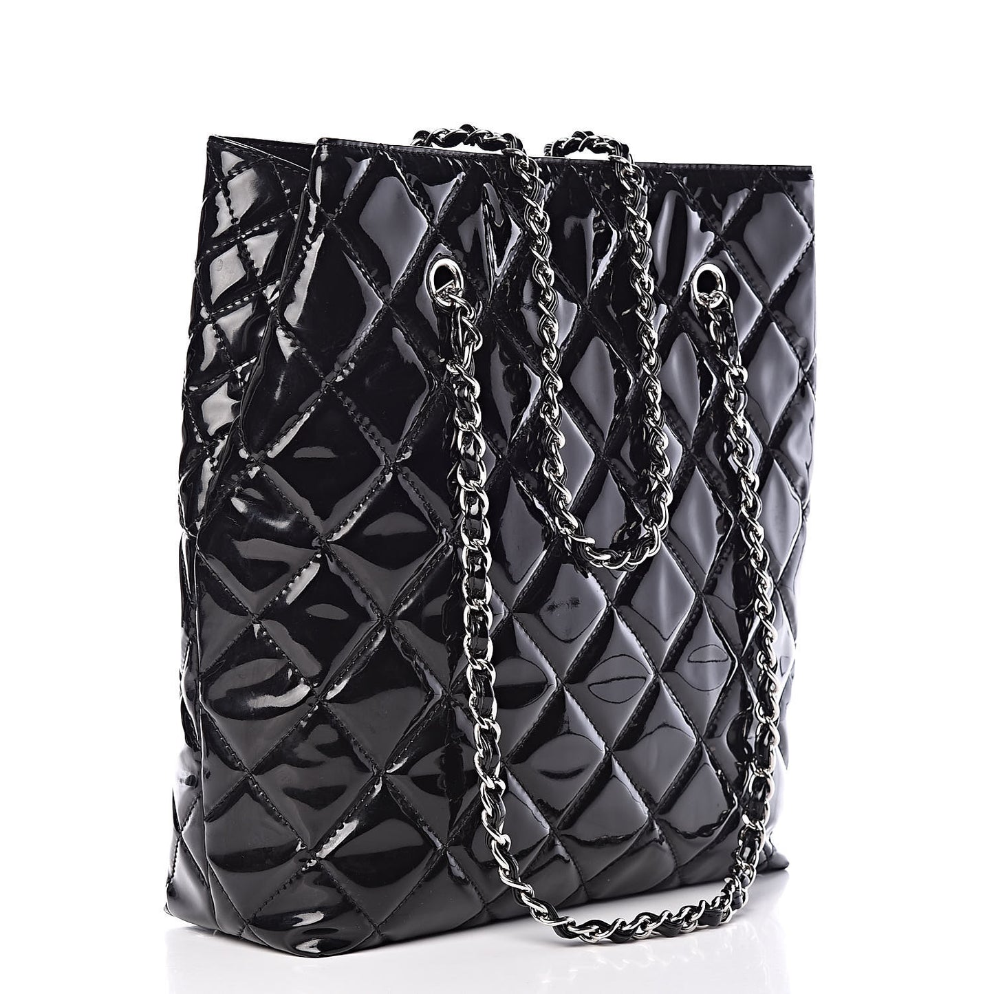 Vinyl Quilted In The Business North South Tote Black